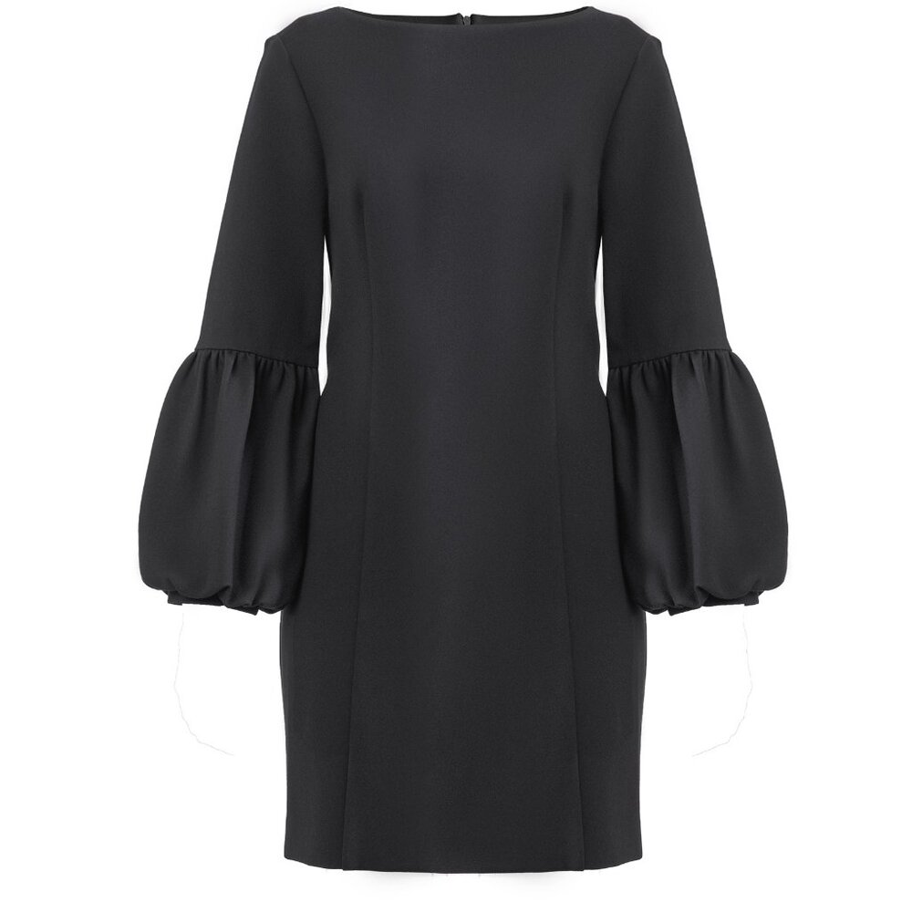 Jennifer Ritz Odile Dress with Puff Sleeves - Black - Picture 1 of 5